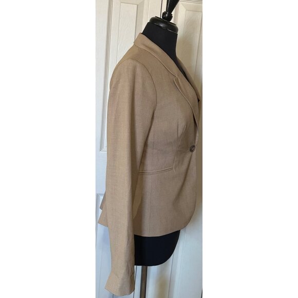 Women's The Limited Collection Beige Blazer Jacket Polyester Rayon Blend Size 2 - Picture 3 of 16